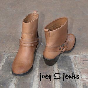 Antonio Melani Tan Leather Western Bootie Boot 7.5